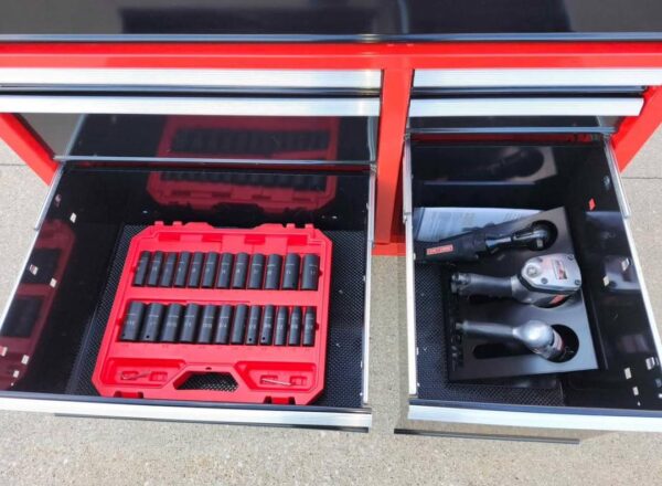 craftsman roller cabinet 41 inch Craftsman tool storage cabinet with a power tool combo kit inside